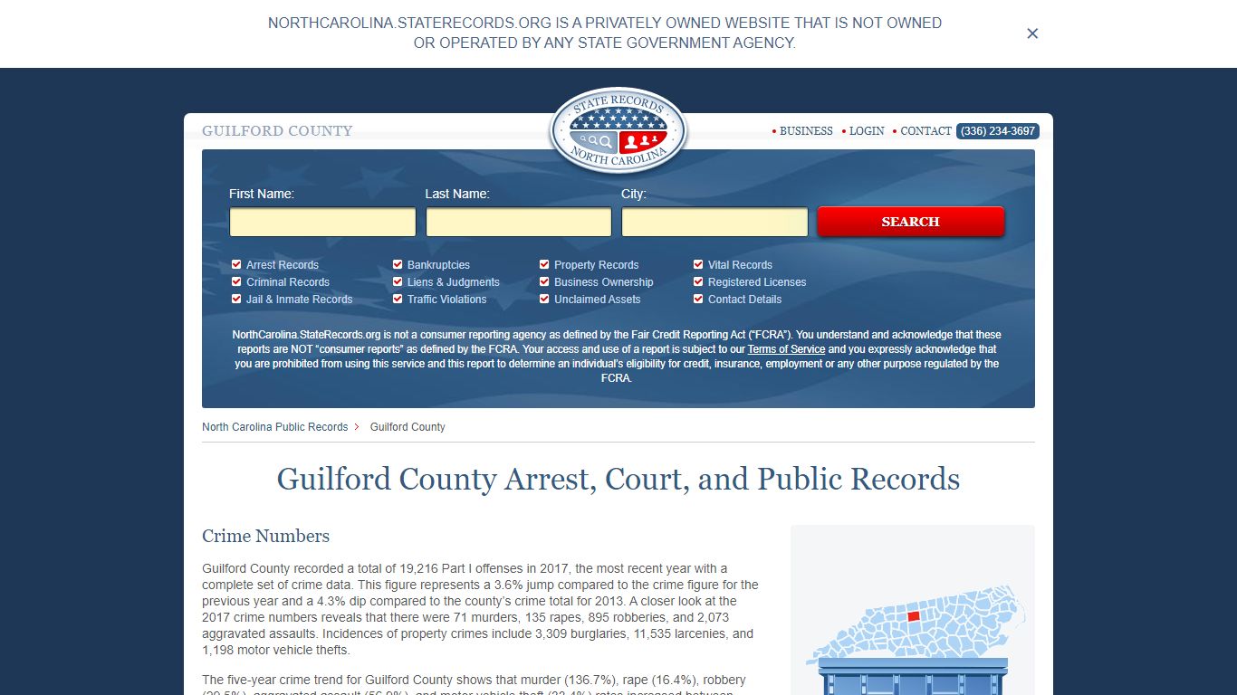 Guilford County Arrest, Court, and Public Records